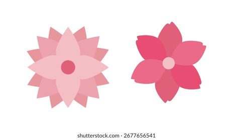 Flower Clipart Set Vector Illustration