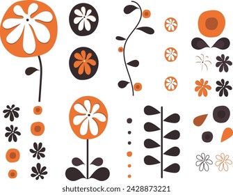 Vector de clipart de flores para su proyecto