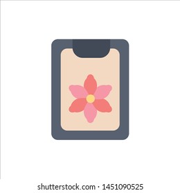 Flower, Clipboard, Spring, Clip  Flat Color Icon. Vector icon banner Template