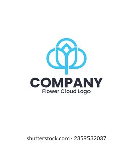 Flower cloud logo is very good for developer, technology, digital, internet logos etc.