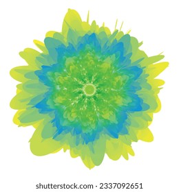 Flower collection with geometric styles