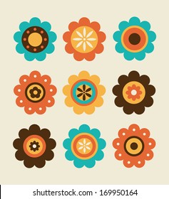 flower collection. vector illustration