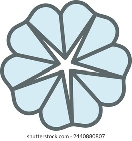 Imagen vectorial de símbolo de icono de color de flor 