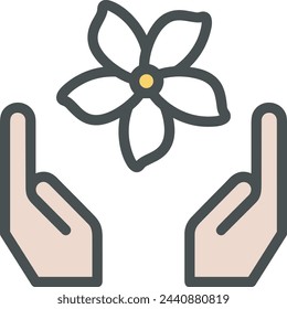Flower collorfull icon symbol vector image 