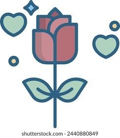 Flower collorfull icon symbol vector image 