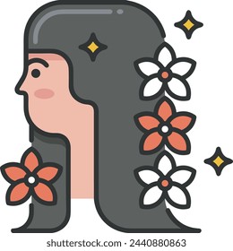 Flower collorfull icon symbol vector image 