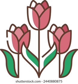 Flower collorfull icon symbol vector image 