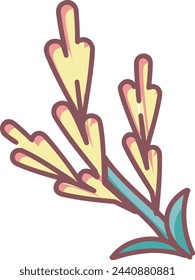 Imagen vectorial de símbolo de icono de color de flor 