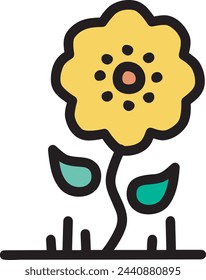 Flower collorfull icon symbol vector image 