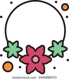 Flower collorfull icon symbol vector image 