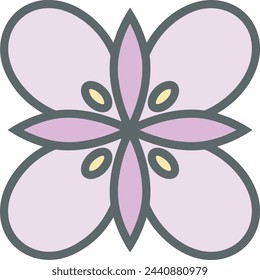 Flower collorfull icon symbol vector image 