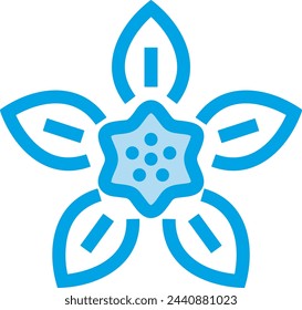 Imagen vectorial de símbolo de icono de color de flor 