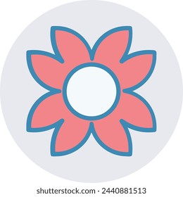 Flower collorfull icon symbol vector image 