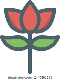 Flower collorfull icon symbol vector image 