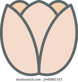 Imagen vectorial de símbolo de icono de color de flor 