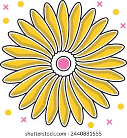 Flower collorfull icon symbol vector image 