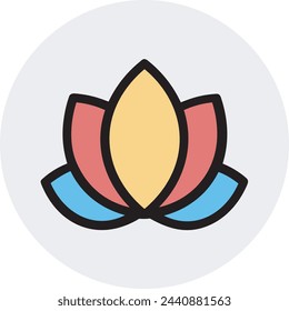 Flower collorfull icon symbol vector image 