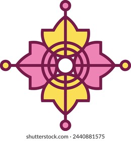 Flower collorfull icon symbol vector image 