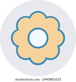 Imagen vectorial de símbolo de icono de color de flor 