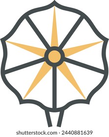 Flower collorfull icon symbol vector image 