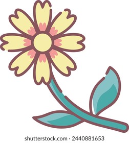 Flower collorfull icon symbol vector image 