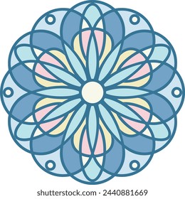 Imagen vectorial de símbolo de icono de color de flor 