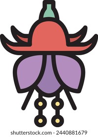 Flower collorfull icon symbol vector image 