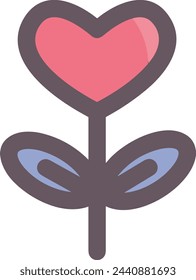 Imagen vectorial de símbolo de icono de color de flor 