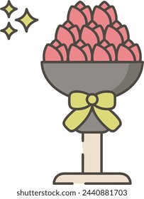 Flower collorfull icon symbol vector image 