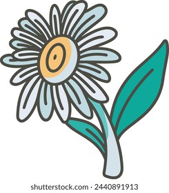 Imagen vectorial de símbolo de icono de color de flor 