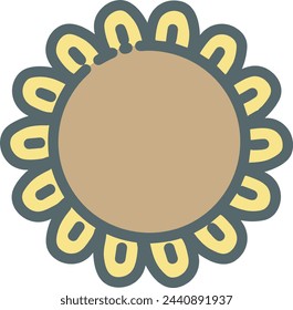 Imagen vectorial de símbolo de icono de color de flor 