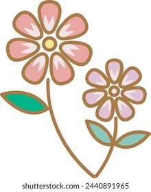 Flower collorfull icon symbol vector image 