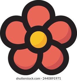 Flower collorfull icon symbol vector image 
