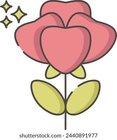 Flower collorfull icon symbol vector image 