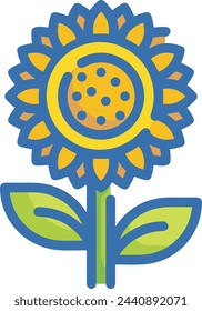 Flower collorfull icon symbol vector image 