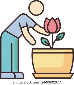 Flower collorfull icon symbol vector image 