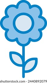 Imagen vectorial de símbolo de icono de color de flor 