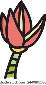 Flower collorfull icon symbol vector image 