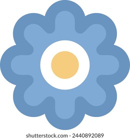 Blumenfarbiges Symbol Symbol Vektor-Bild 