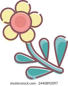 Flower collorfull icon symbol vector image 