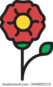 Flower collorfull icon symbol vector image 