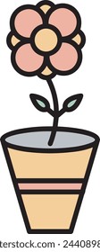 Flower collorfull icon symbol vector image 