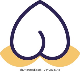 Imagen vectorial de símbolo de icono de color de flor 