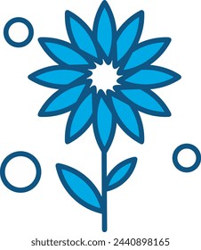 Imagen vectorial de símbolo de icono de color de flor 