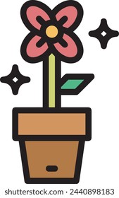 Flower collorfull icon symbol vector image 