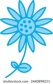 Blumenfarbiges Symbol Symbol Vektor-Bild 