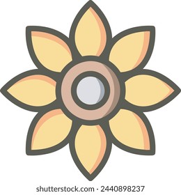 Flower collorfull icon symbol vector image 