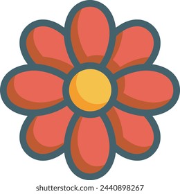 Flower collorfull icon symbol vector image 