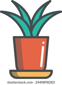 Imagen vectorial de símbolo de icono de color de flor 