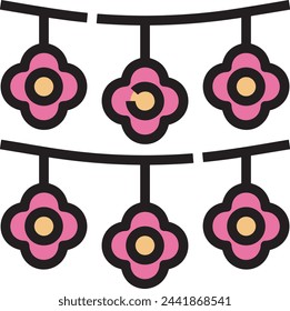 Flower collorfull icon symbol vector image 